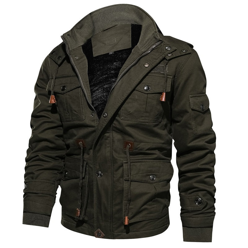 Herren Reißverschluss Cargo Jacke