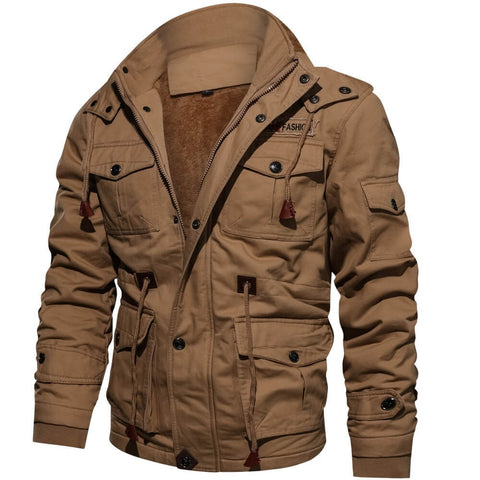 Herren Reißverschluss Cargo Jacke