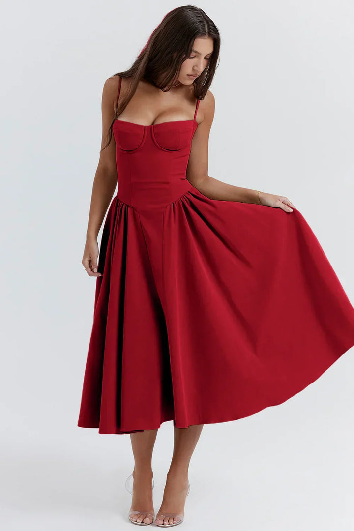 Damen Ärmelloses Korsettkleid