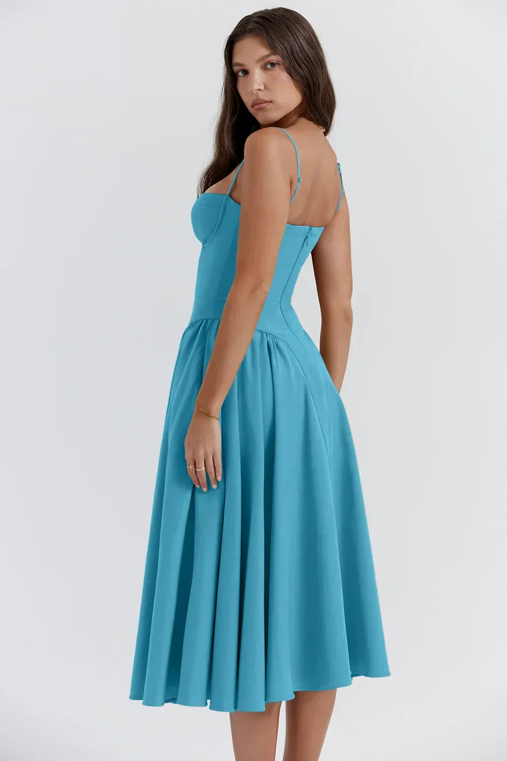 Damen Ärmelloses Korsettkleid