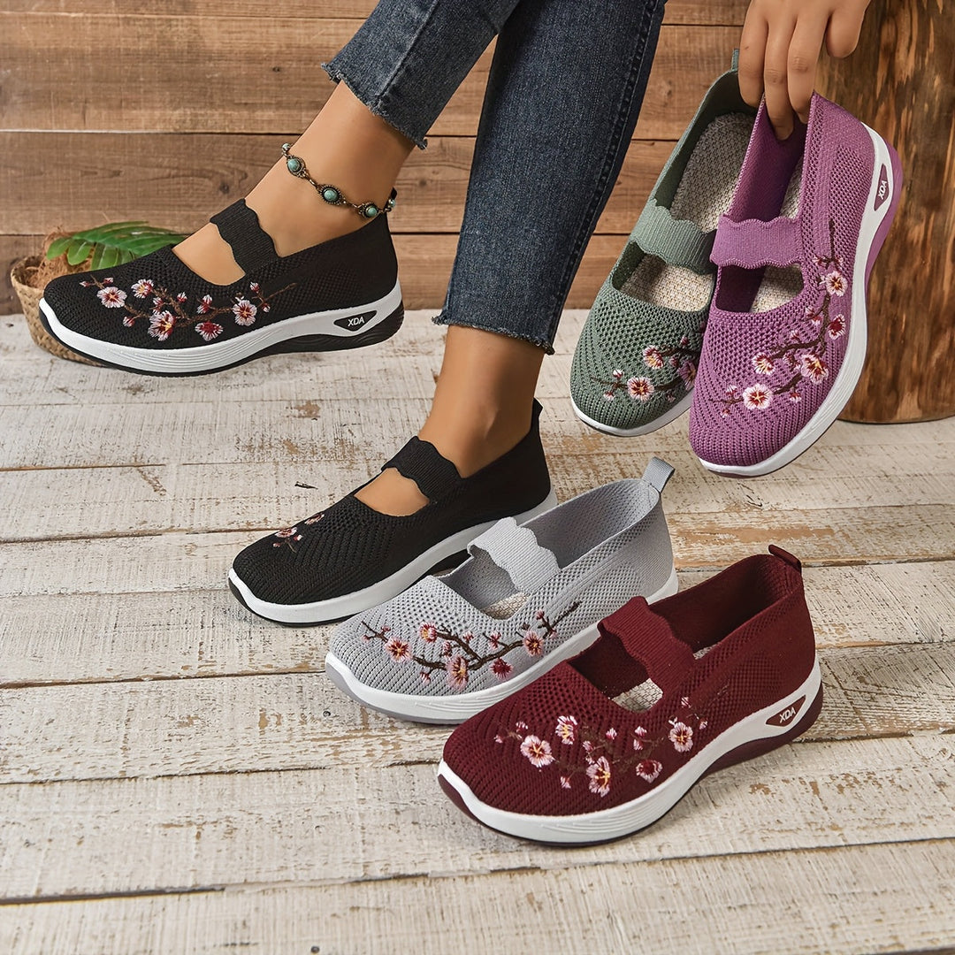 Damen Atmungsaktive Slip On Bequemschuhe