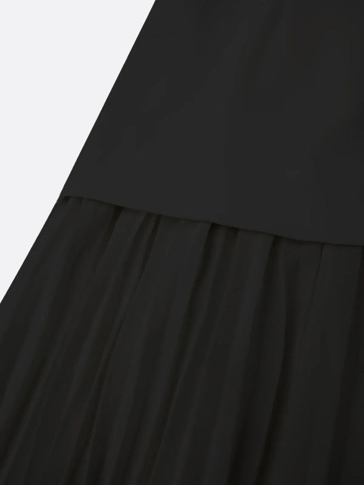 Ärmelloses Maxikleid für Damen mit fließenden Falten – Elegantes Brautjungfernkleid