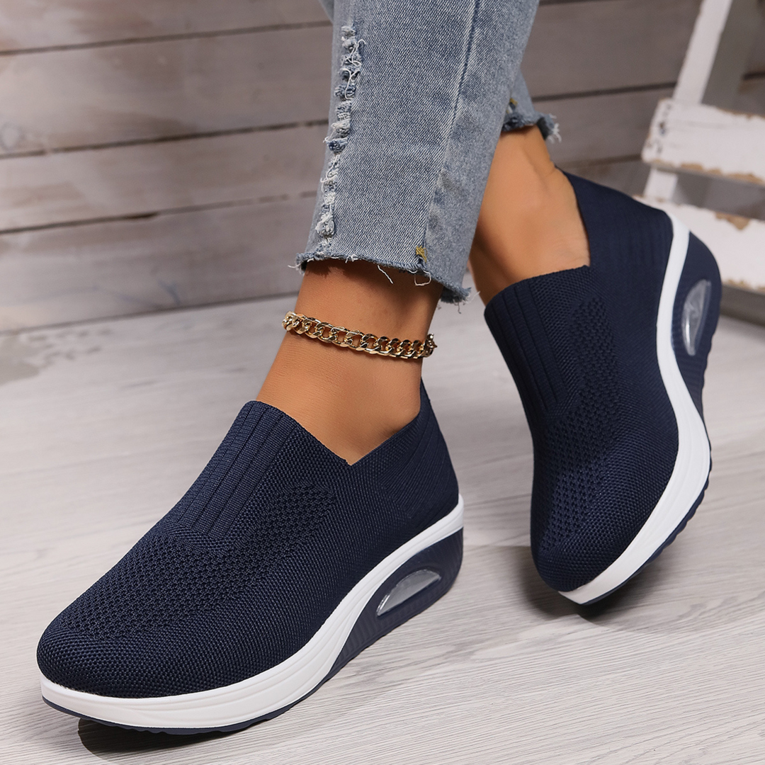 Damen Orthopädische Slip-On Sneaker – Bequeme Freizeit Komfort Turnschuhe