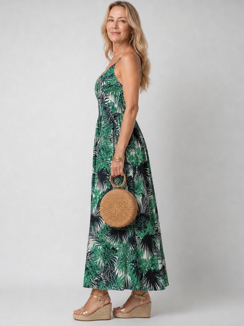Maravelle | Ärmelloses Midikleid mit Blumenprint