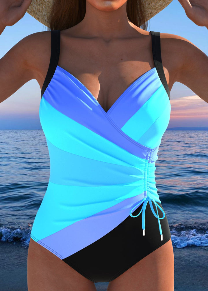 Damen Lebendige Formende Wickel Badeanzug Design