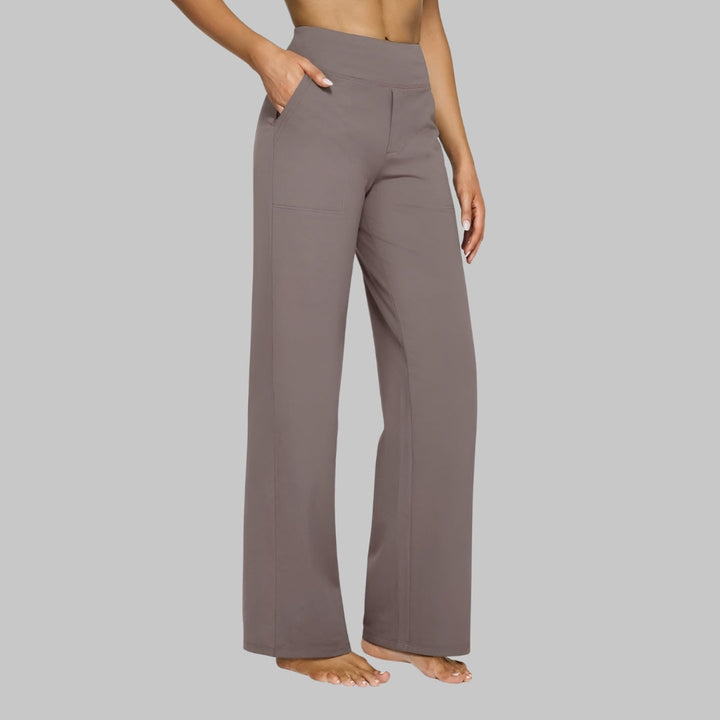 Dehnbare Hose mit weitem Bein für Damen