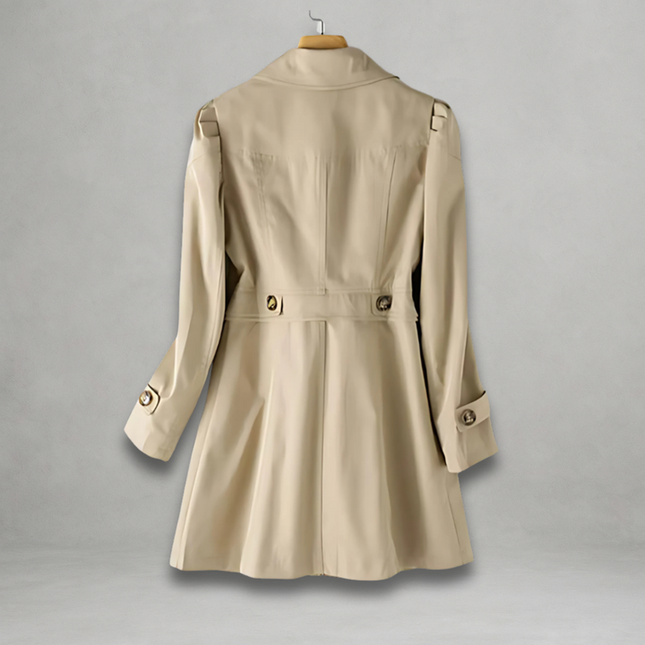 Damen Trenchcoat Mit Reverskragen Und Knöpfen