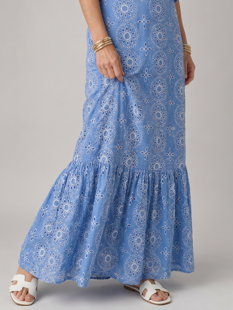 Alure | Ärmelloses Midikleid mit Rüschendetail