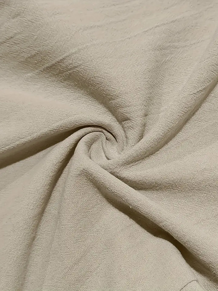 Herren Weit Geschnittene Leinenhose – Freizeit Sommerhose Mit Kordelzug