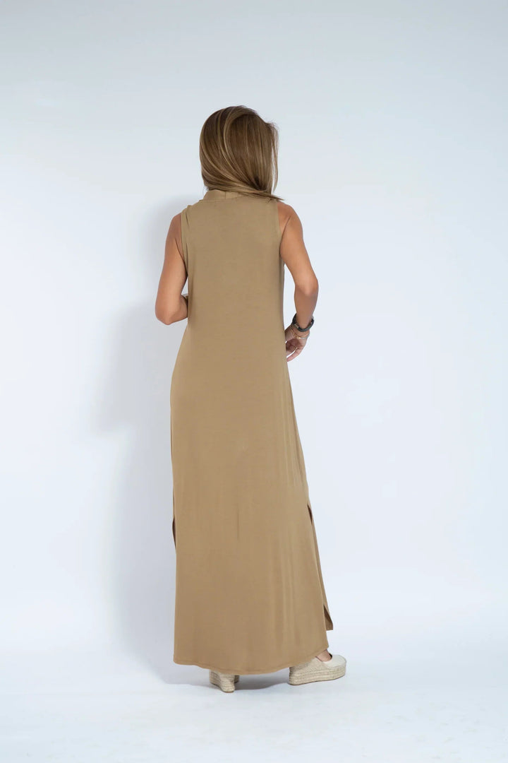 Carmela | Elegantes langes Kleid mit Strickjacke