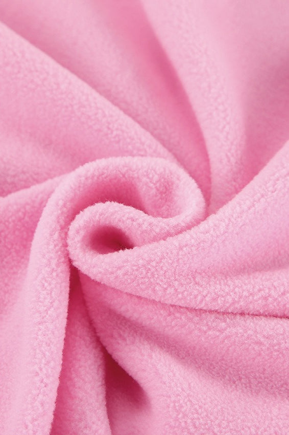 Damen Rosa Sherpa Kragen Übergroß Hoodie - Gemütlicher Pullover