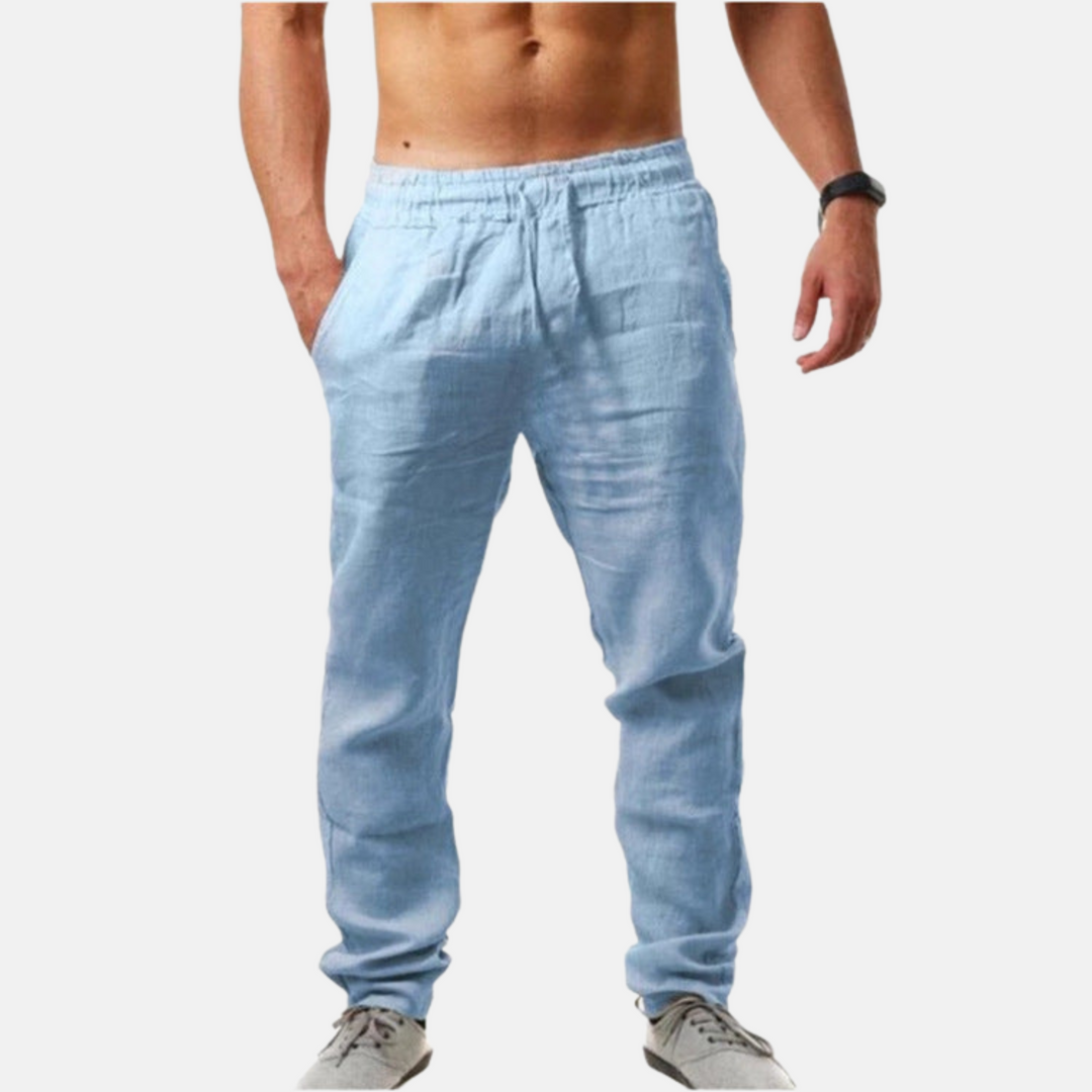 Herren Gerade Leinenhose