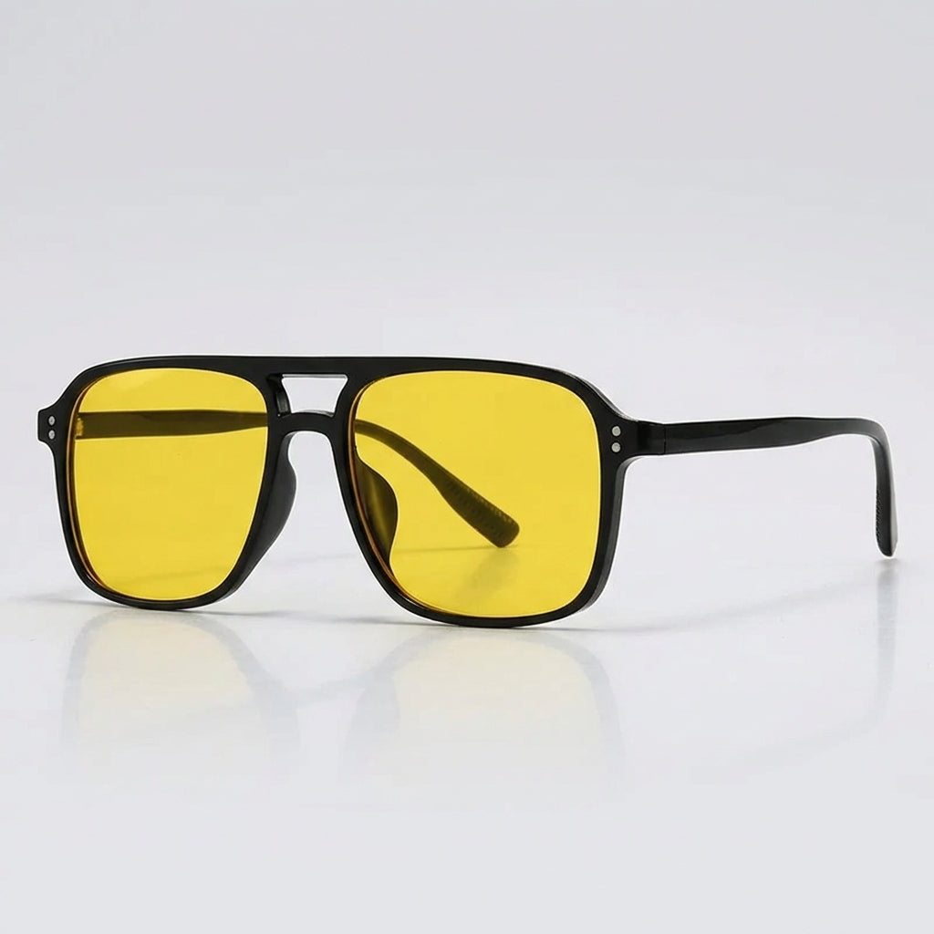 Übergroße Retro Quadratische Aviator Sonnenbrille – Schicke UV-Schutz Brille