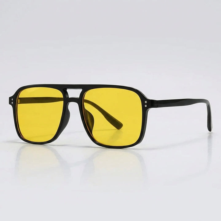 Übergroße Retro Quadratische Aviator Sonnenbrille – Schicke UV-Schutz Brille