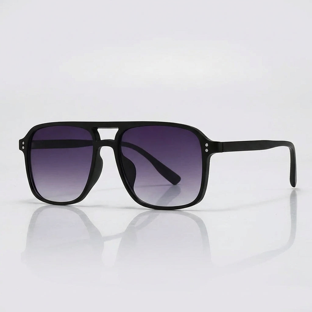 Übergroße Retro Quadratische Aviator Sonnenbrille – Schicke UV-Schutz Brille