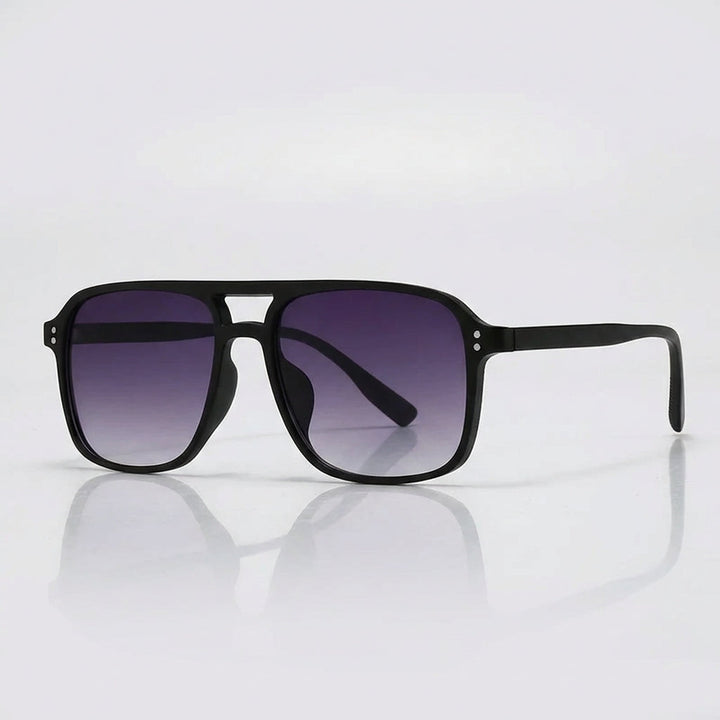 Übergroße Retro Quadratische Aviator Sonnenbrille – Schicke UV-Schutz Brille
