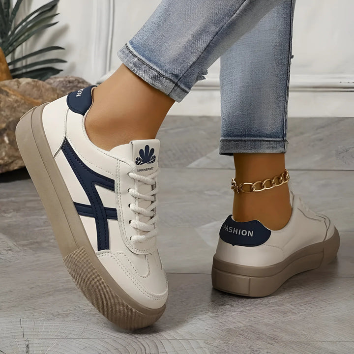 Damen Schnürleder Turnschuhe