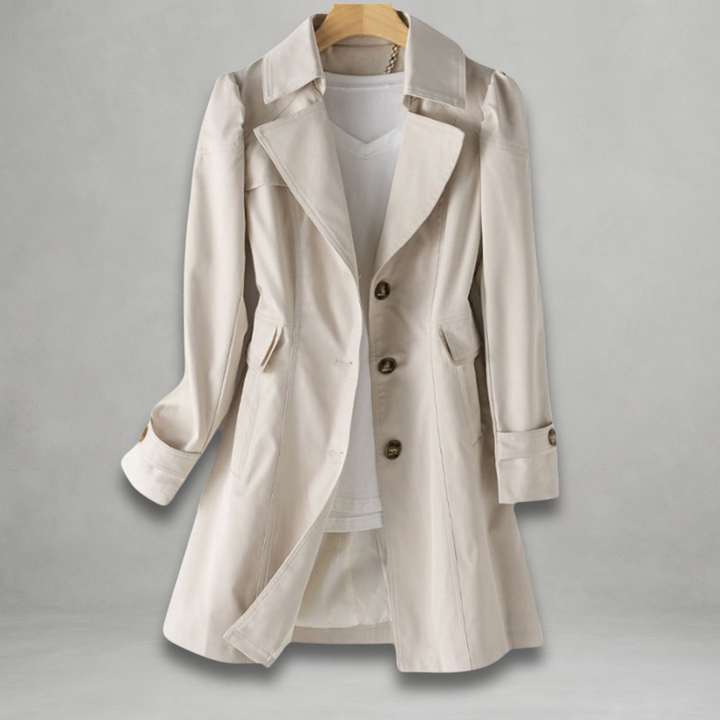 Damen Trenchcoat Mit Reverskragen Und Knöpfen