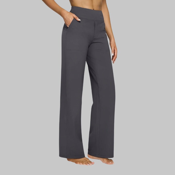 Dehnbare Hose mit weitem Bein für Damen