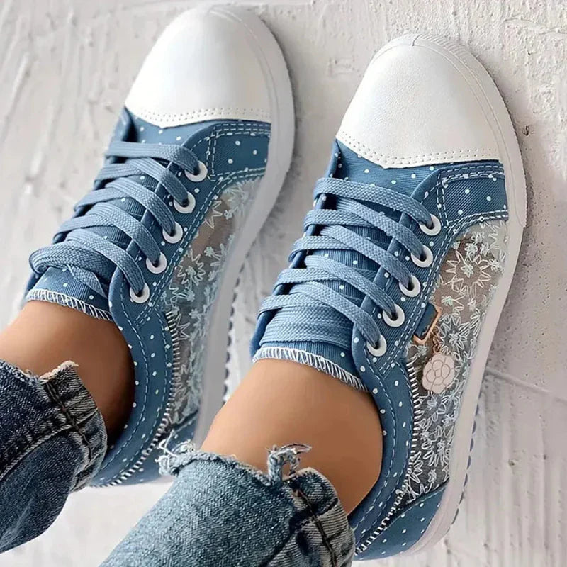 Damen Mesh Schnürsneaker
