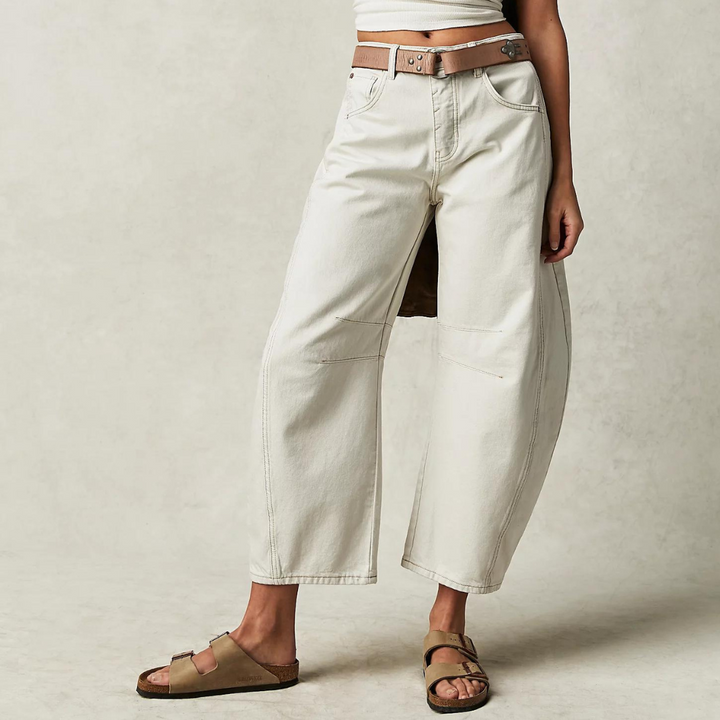 Damen Baggy Jeans Mit Hoher Taille