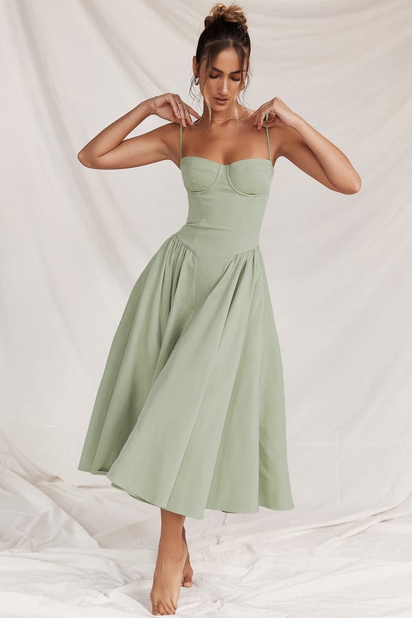 Damen Ärmelloses Korsettkleid