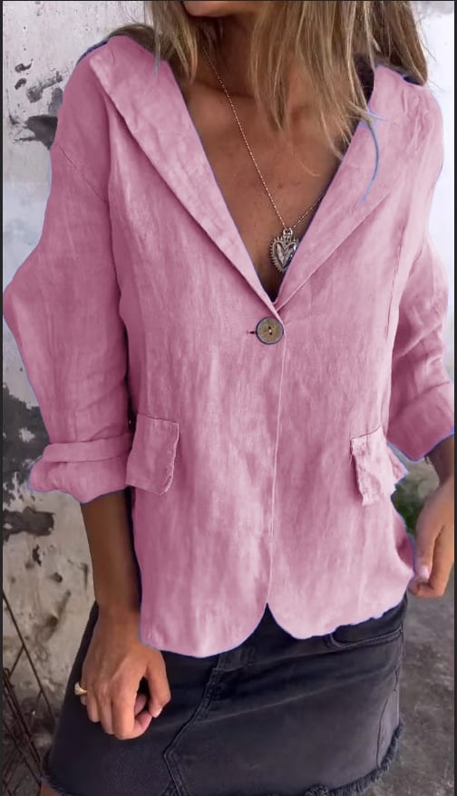 Damen Blazer Mit Knopfleiste