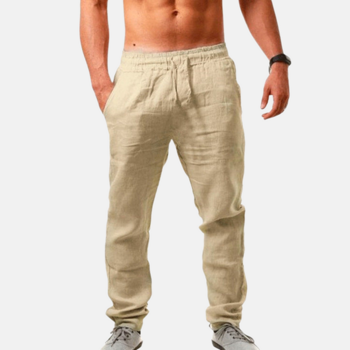 Herren Gerade Leinenhose