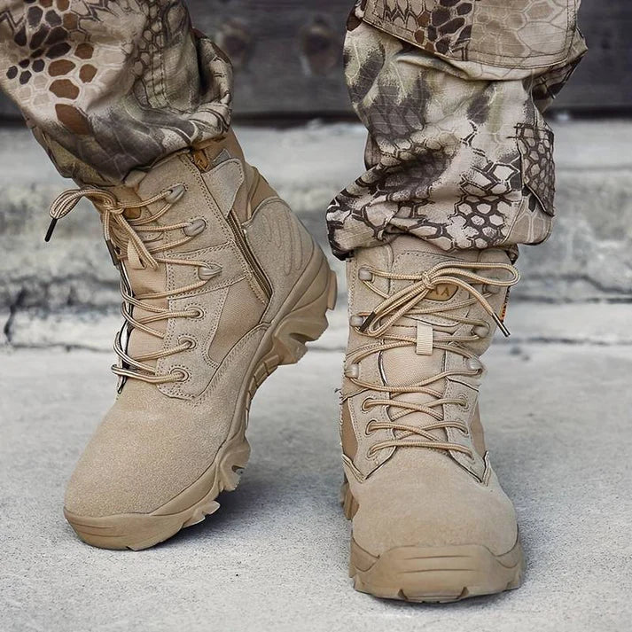 Robuste Herren Schnürstiefel Militärstil