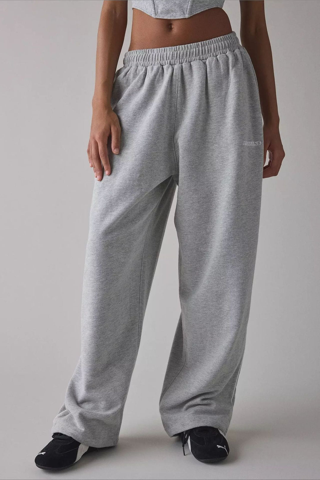 Damen Lange Bestickte Locker Geschnittene Strickhose – Müheloser Chic