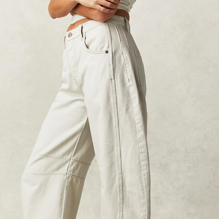 Damen Baggy Jeans Mit Hoher Taille