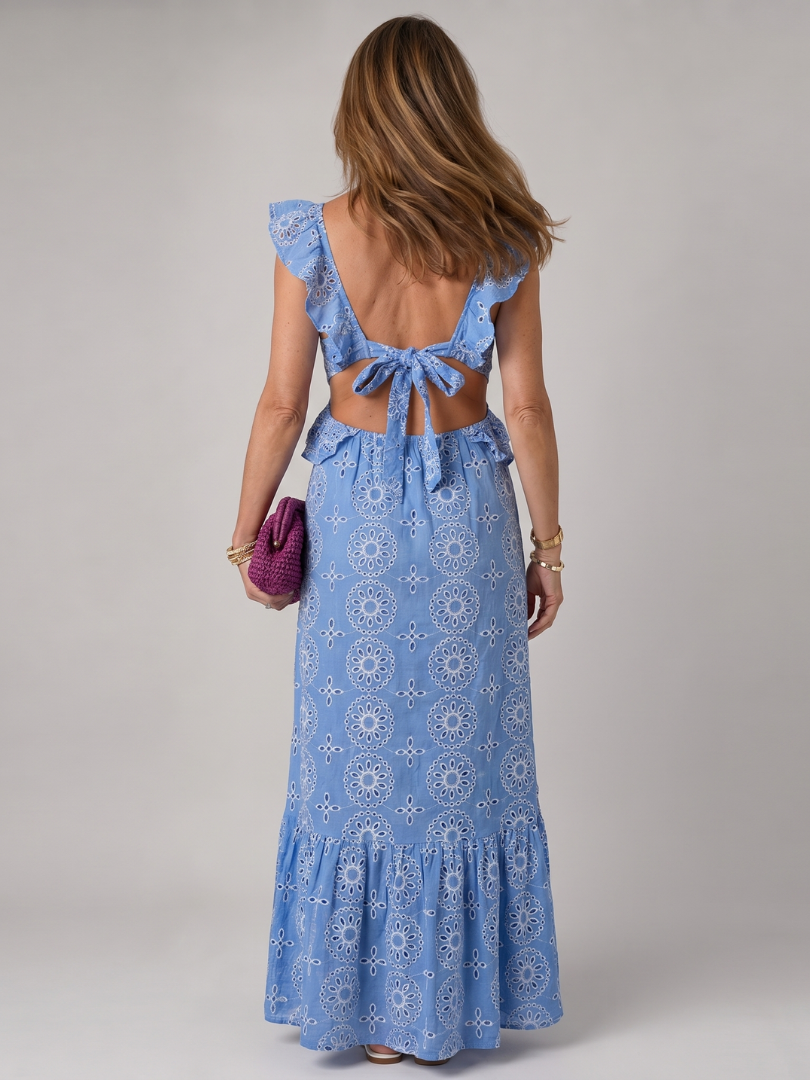 Alure | Ärmelloses Midikleid mit Rüschendetail