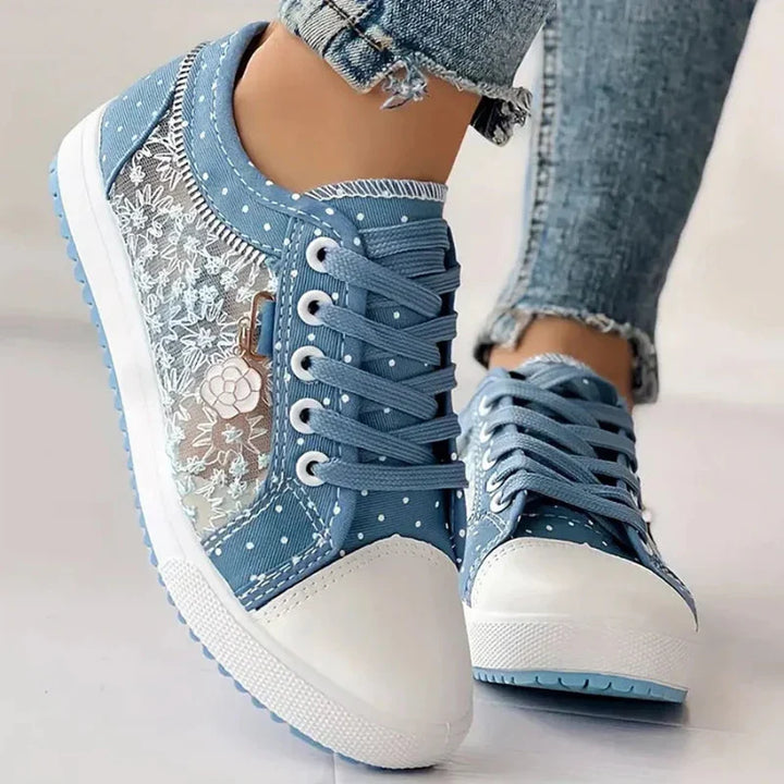 Damen Mesh Schnürsneaker