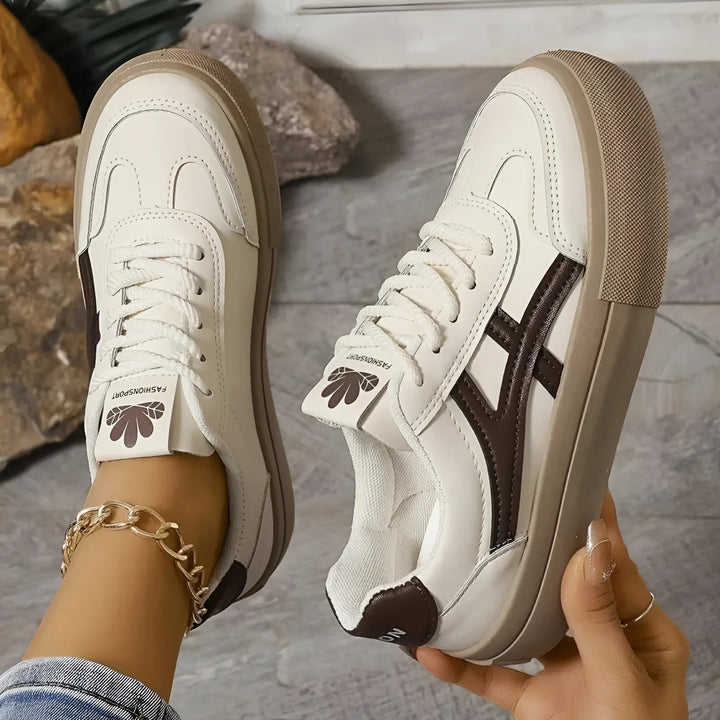 Damen Schnürleder Turnschuhe