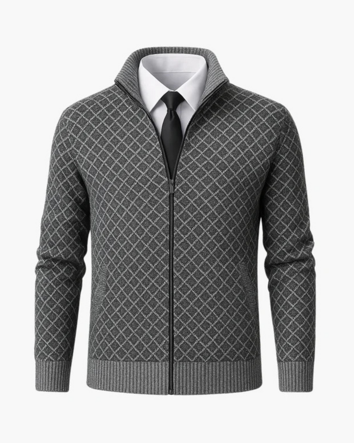 Herren Rollkragen Zipper Jacke