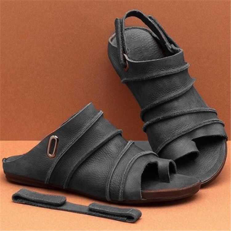 Damen Orthopädische Leder Sandalen Zur Fußkorrektur