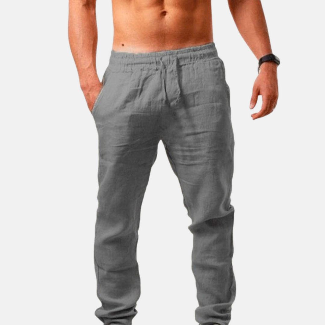 Herren Gerade Leinenhose