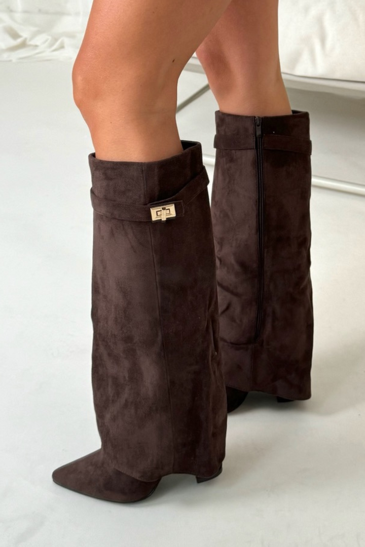 Zohra | Hohe Stiefel mit Lasche