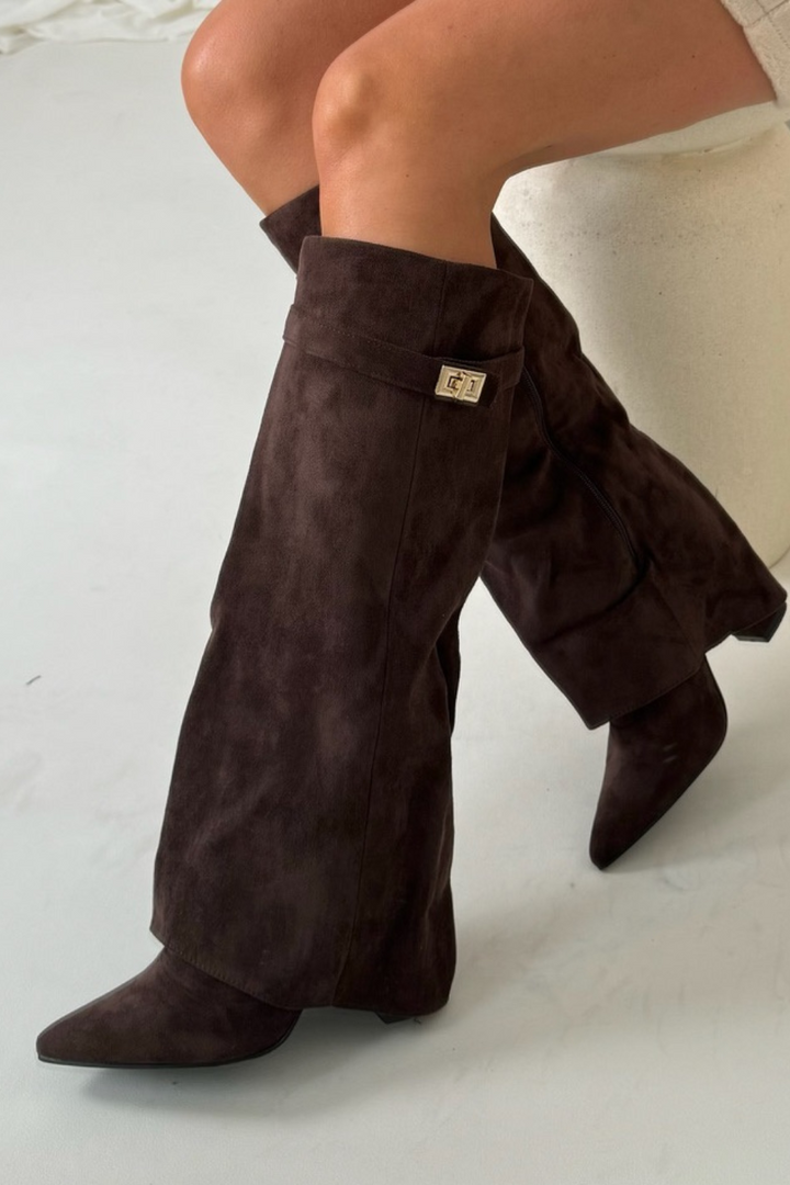 Zohra | Hohe Stiefel mit Lasche