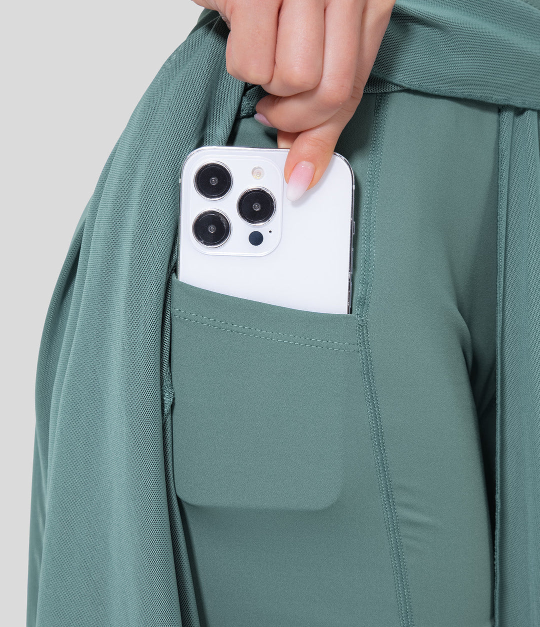 Damen Chiffonrock Mit Hohem Bund