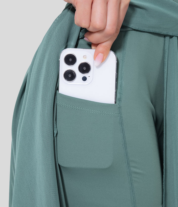 Damen Chiffonrock Mit Hohem Bund