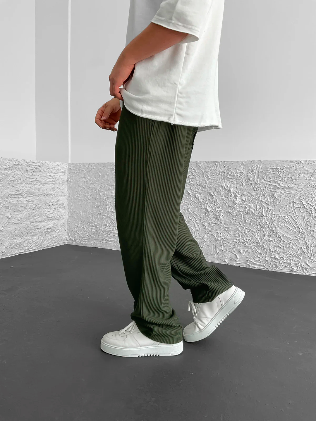 Gerippte Relaxed-Fit-Hose