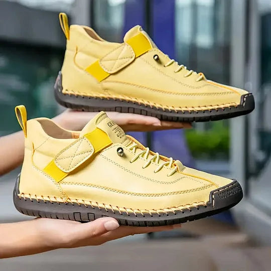 Damen-Sneaker aus Leder mit Schnürung – Bequeme und stützende Laufschuhe