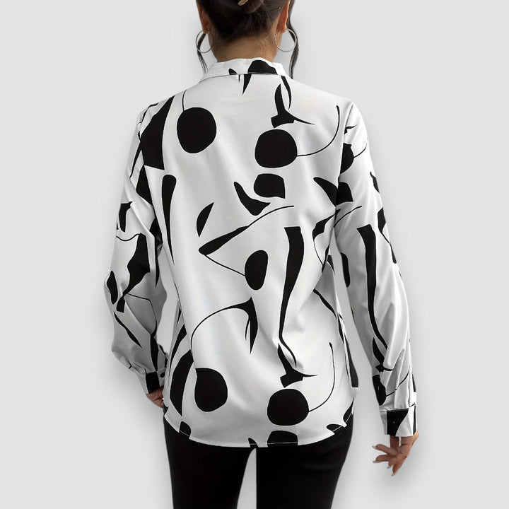 Damen V Ausschnitt Seidenbluse