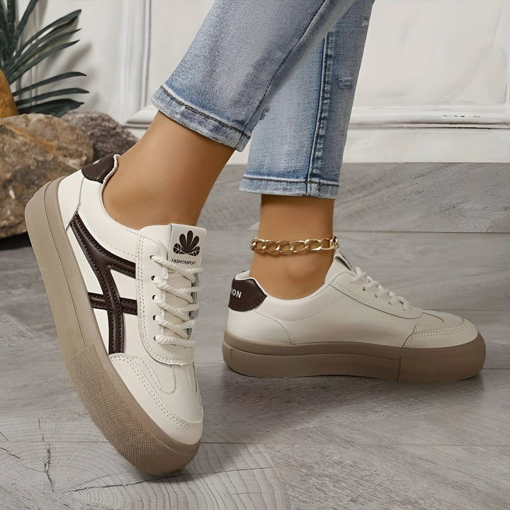 Damen Schnürleder Turnschuhe