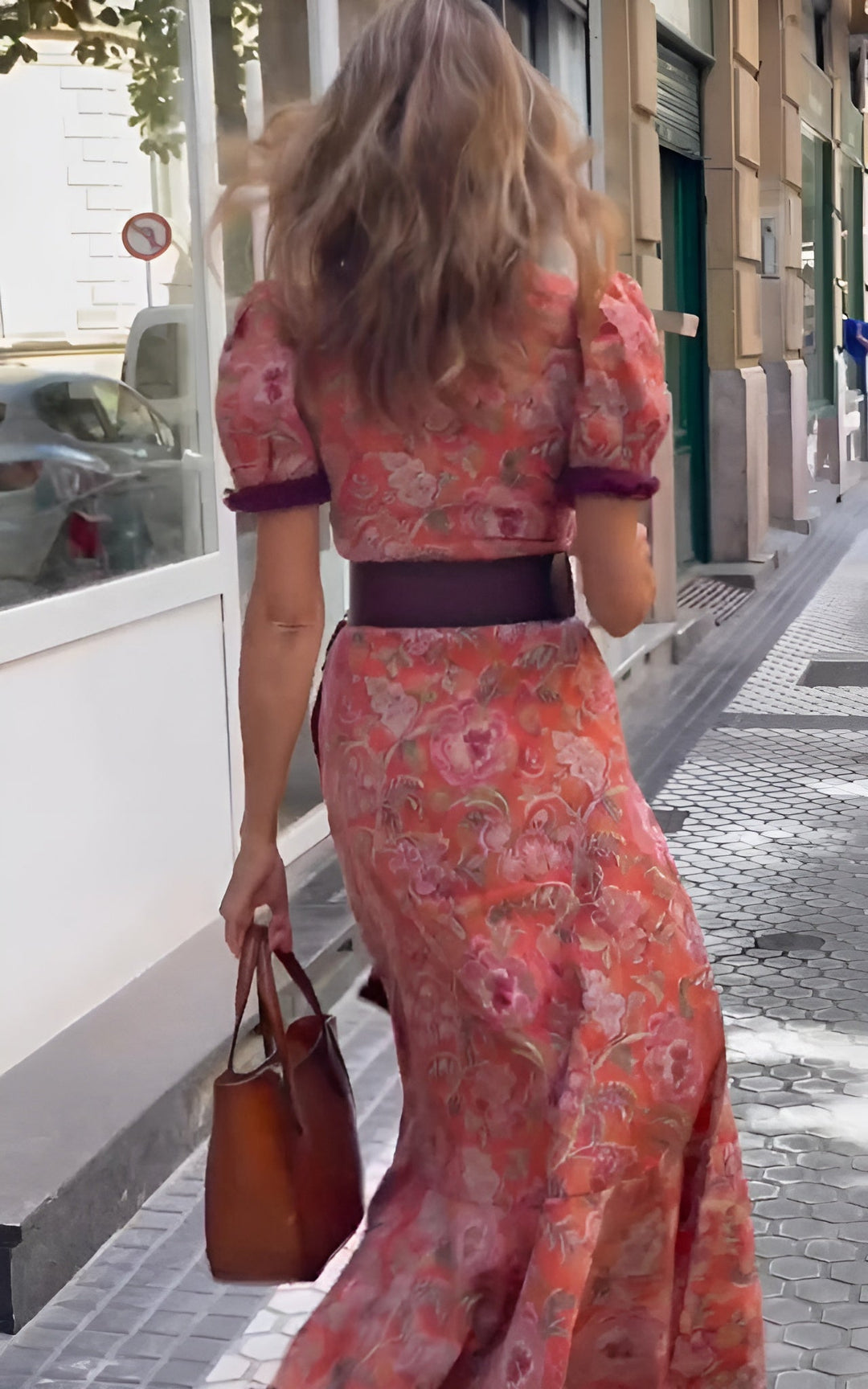 Damen Wickel Maxikleid In Rosa