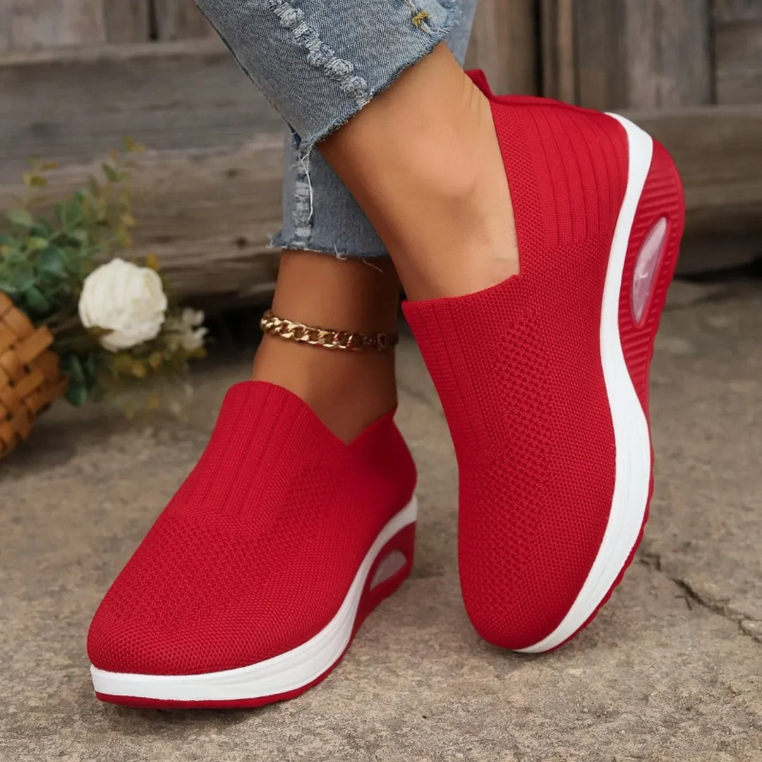Damen Orthopädische Slip-On Sneaker – Bequeme Freizeit Komfort Turnschuhe