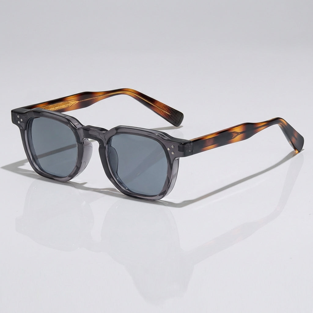 Unisex Quadratische Rahmen Sonnenbrille – Stilvolle UV Schutz Brille