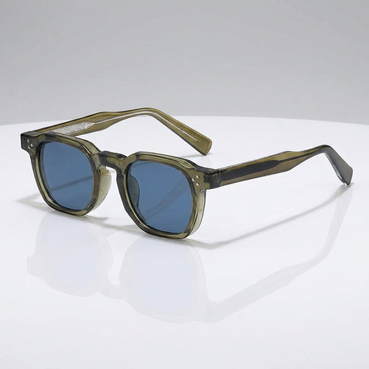 Unisex Quadratische Rahmen Sonnenbrille – Stilvolle UV Schutz Brille