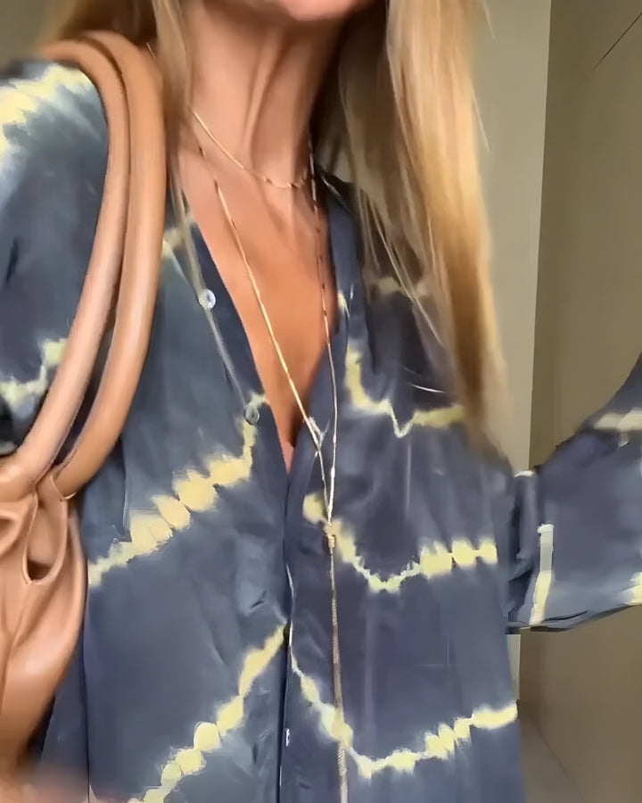 Damen Boho Maxikleid Mit Knöpfen